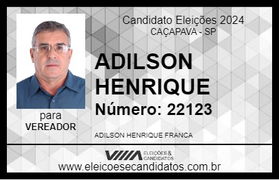 Candidato ADILSON HENRIQUE 2024 - CAÇAPAVA - Eleições