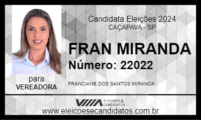 Candidato FRAN MIRANDA 2024 - CAÇAPAVA - Eleições