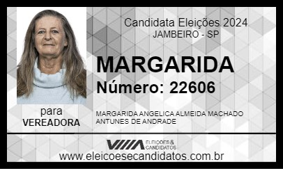 Candidato MARGARIDA 2024 - JAMBEIRO - Eleições