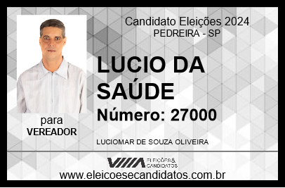 Candidato LUCIO DA SAÚDE 2024 - PEDREIRA - Eleições