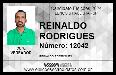 Candidato REINALDO RODRIGUES 2024 - LENÇÓIS PAULISTA - Eleições