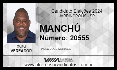 Candidato MANCHÚ 2024 - JARDINÓPOLIS - Eleições