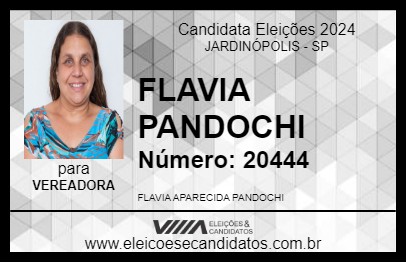 Candidato FLAVIA PANDOCHI 2024 - JARDINÓPOLIS - Eleições