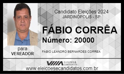 Candidato FÁBIO CORRÊA 2024 - JARDINÓPOLIS - Eleições