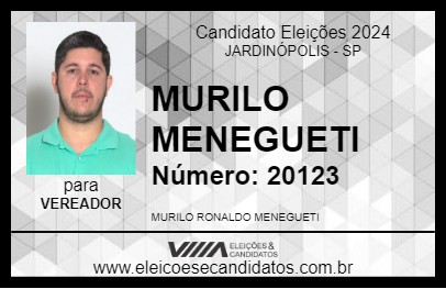 Candidato MURILO MENEGUETI 2024 - JARDINÓPOLIS - Eleições