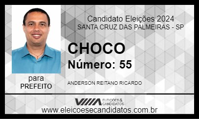 Candidato CHOCO 2024 - SANTA CRUZ DAS PALMEIRAS - Eleições