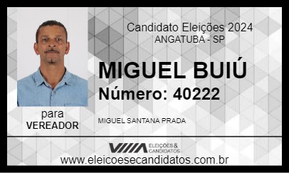 Candidato MIGUEL BUIÚ 2024 - ANGATUBA - Eleições