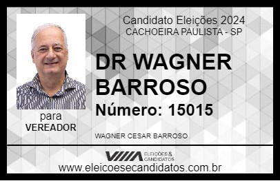 Candidato DR WAGNER BARROSO 2024 - CACHOEIRA PAULISTA - Eleições