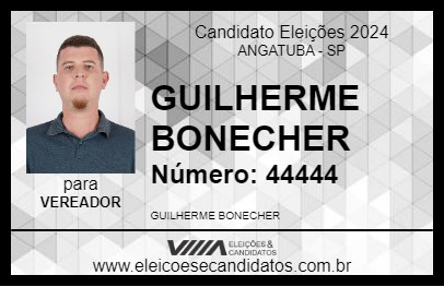 Candidato GUILHERME BONECHER 2024 - ANGATUBA - Eleições