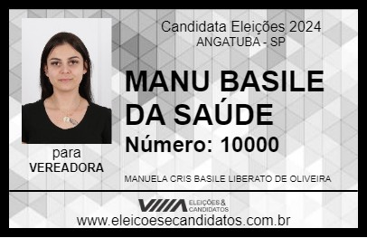 Candidato MANU BASILE DA SAÚDE 2024 - ANGATUBA - Eleições