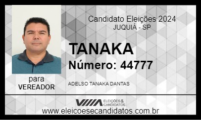 Candidato TANAKA 2024 - JUQUIÁ - Eleições