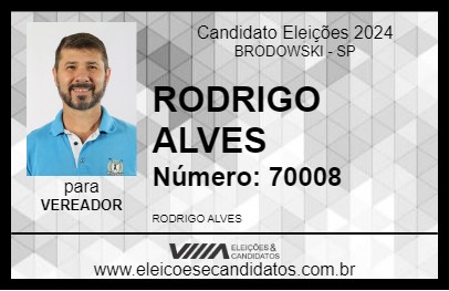 Candidato RODRIGO ALVES 2024 - BRODOWSKI - Eleições