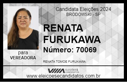 Candidato RENATA FURUKAWA 2024 - BRODOWSKI - Eleições