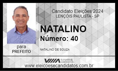 Candidato NATALINO 2024 - LENÇÓIS PAULISTA - Eleições