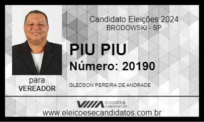 Candidato PIU PIU 2024 - BRODOWSKI - Eleições