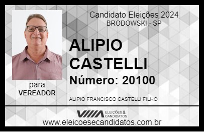 Candidato ALIPIO CASTELLI 2024 - BRODOWSKI - Eleições