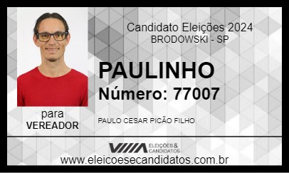 Candidato PAULINHO 2024 - BRODOWSKI - Eleições