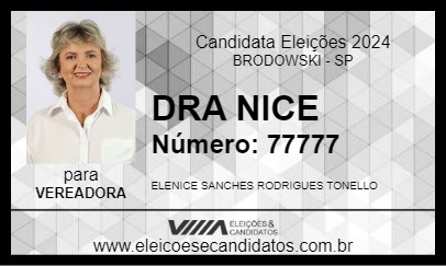 Candidato DRA NICE 2024 - BRODOWSKI - Eleições