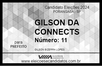 Candidato GILSON DA CONNECTS 2024 - PORANGABA - Eleições