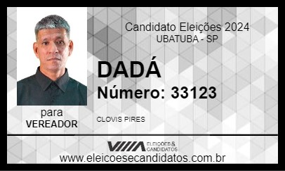 Candidato DADÁ 2024 - UBATUBA - Eleições