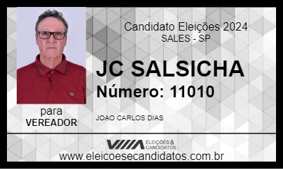 Candidato JC SALSICHA 2024 - SALES - Eleições