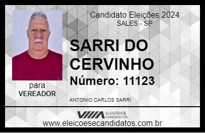 Candidato SARRI DO CERVINHO 2024 - SALES - Eleições