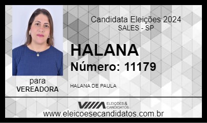 Candidato HALANA 2024 - SALES - Eleições