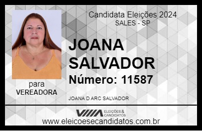 Candidato JOANA SALVADOR 2024 - SALES - Eleições