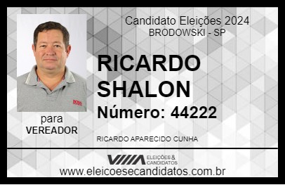 Candidato RICARDO SHALON 2024 - BRODOWSKI - Eleições