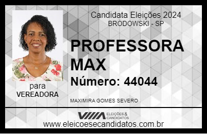 Candidato PROFESSORA MAX 2024 - BRODOWSKI - Eleições