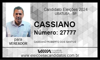 Candidato CASSIANO 2024 - UBATUBA - Eleições