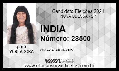 Candidato INDIA 2024 - NOVA ODESSA - Eleições