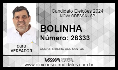 Candidato BOLINHA 2024 - NOVA ODESSA - Eleições