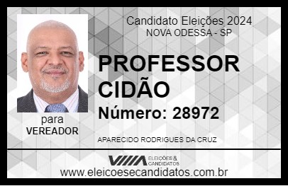 Candidato PROFESSOR CIDÃO 2024 - NOVA ODESSA - Eleições