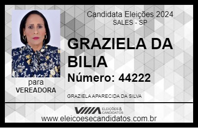 Candidato GRAZIELA DA BILIA 2024 - SALES - Eleições