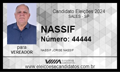 Candidato NASSIF 2024 - SALES - Eleições