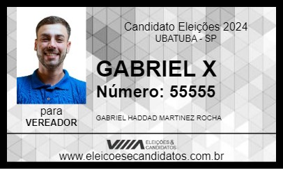 Candidato GABRIEL X 2024 - UBATUBA - Eleições