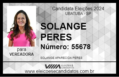 Candidato SOLANGE PERES 2024 - UBATUBA - Eleições