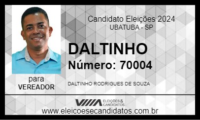 Candidato DALTINHO 2024 - UBATUBA - Eleições