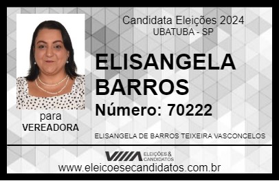 Candidato ELISANGELA BARROS 2024 - UBATUBA - Eleições