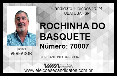 Candidato ROCHINHA DO BASQUETE 2024 - UBATUBA - Eleições