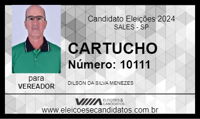 Candidato CARTUCHO 2024 - SALES - Eleições