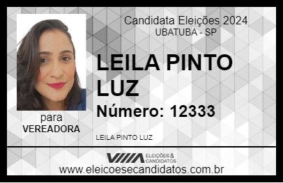 Candidato LEILA PINTO LUZ 2024 - UBATUBA - Eleições