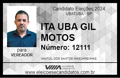 Candidato ITA UBA GIL MOTOS 2024 - UBATUBA - Eleições