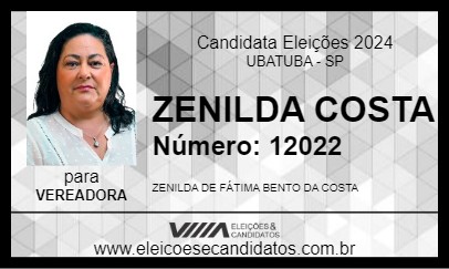 Candidato ZENILDA COSTA 2024 - UBATUBA - Eleições