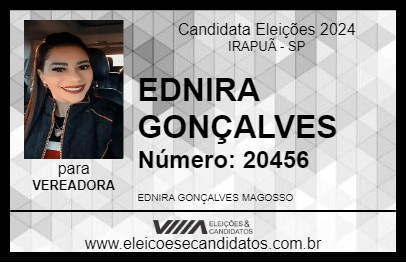 Candidato EDNIRA GONÇALVES 2024 - IRAPUÃ - Eleições