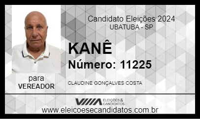 Candidato KANÊ 2024 - UBATUBA - Eleições