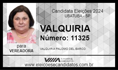 Candidato VALQUIRIA 2024 - UBATUBA - Eleições