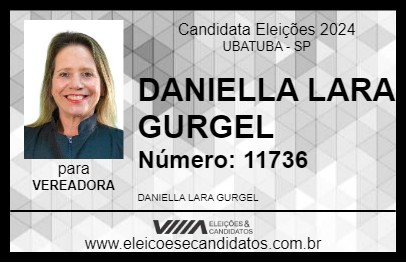 Candidato DANIELLA LARA GURGEL 2024 - UBATUBA - Eleições