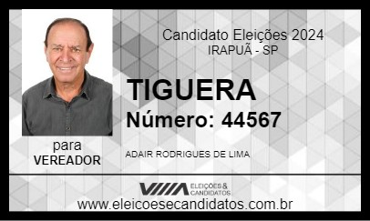 Candidato TIGUERA 2024 - IRAPUÃ - Eleições